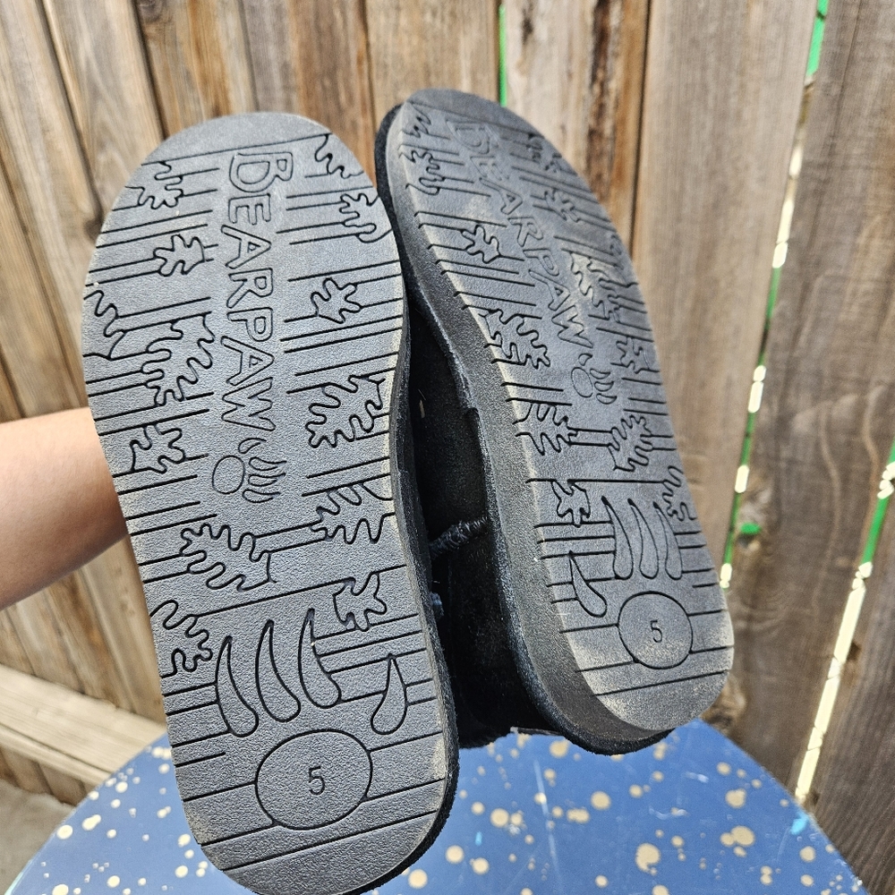 Bearpaw Black Suede Boots Women Size 5 - Picture 15 of 15
